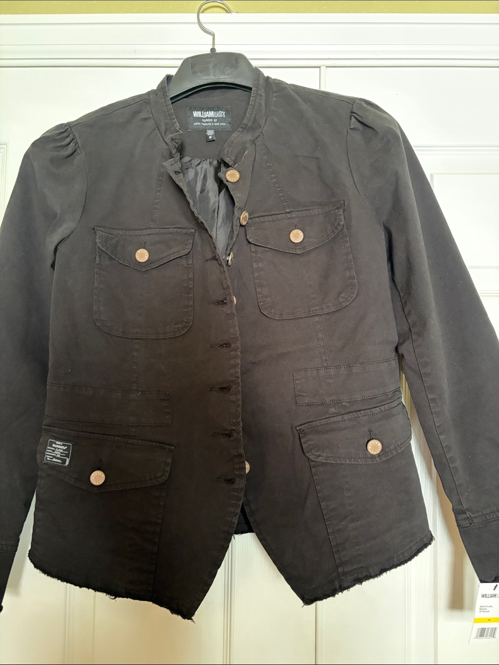 William Rast Dark Brown Utility Button-Front Jacket